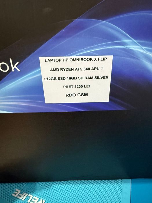 Laptop Hp Omnibook  X  Flip 512Gb SSD Nou/Garantie