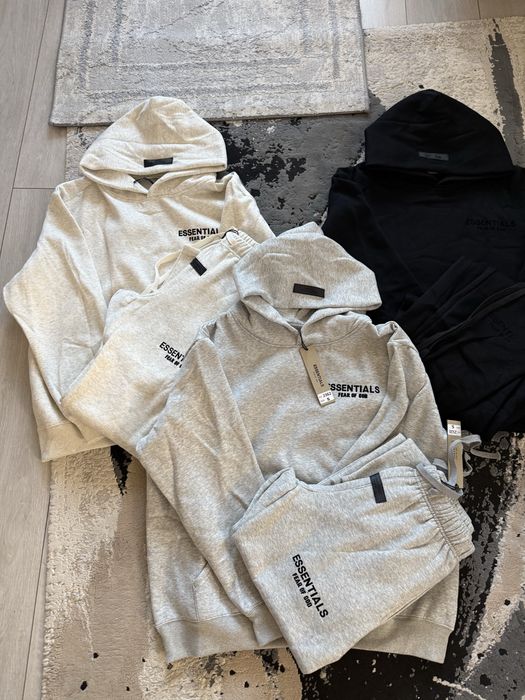 Compleu Essentials / Fear Of God / Alb Negru & Gri / Calitate Premium
