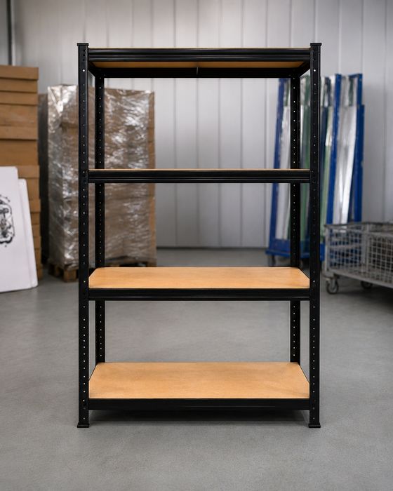 Стелаж за съхранение, Метален, MDF, 4 нива, 70 х 30 х 150 см