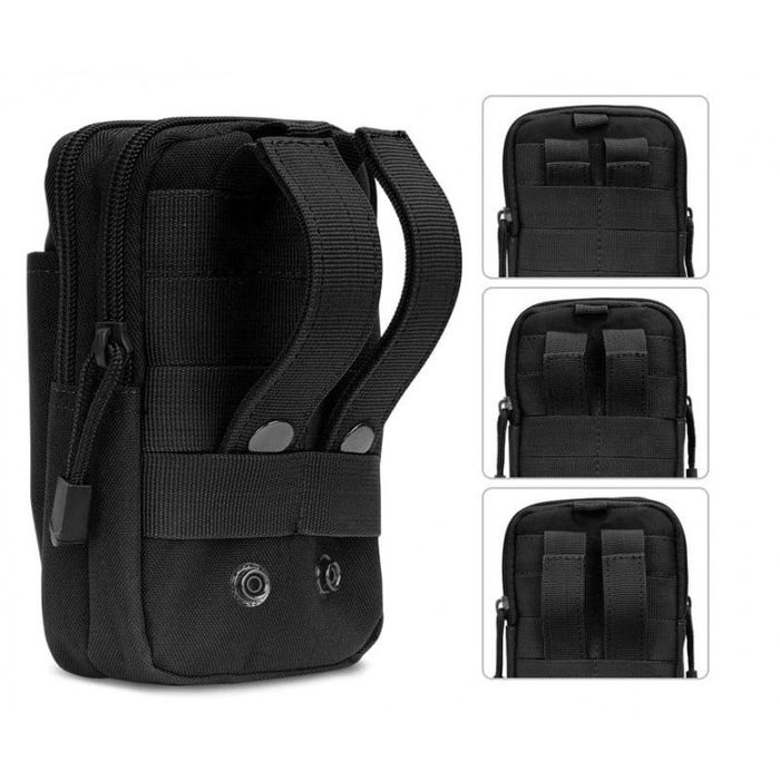 Husa tactica militara , Trooper Reach, poliester,  1 l, 18 cm, negru