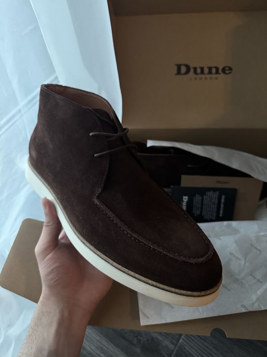 Dune UK Ghete casual  maro din piele întoarsă