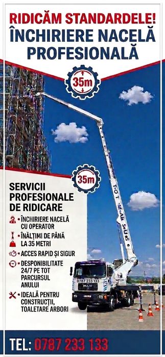 Inchiriez Nacela pe camion 35 m