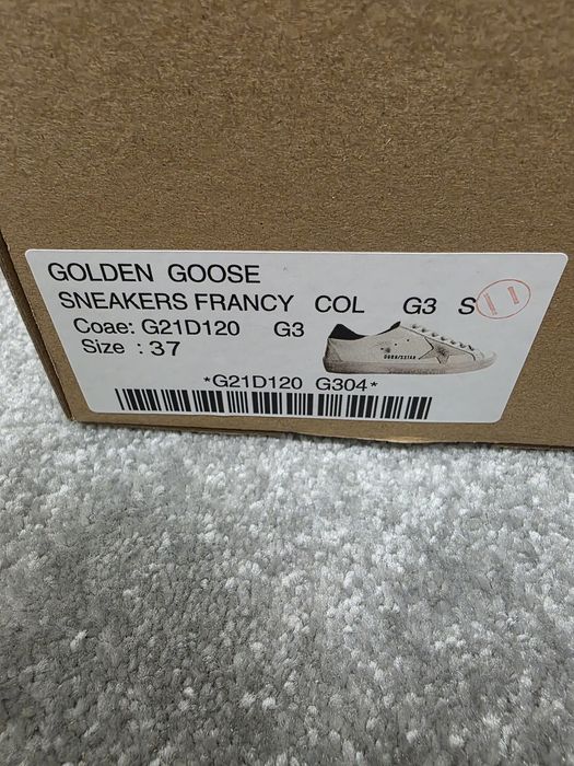 Golden Goose White Leather 37 Noi