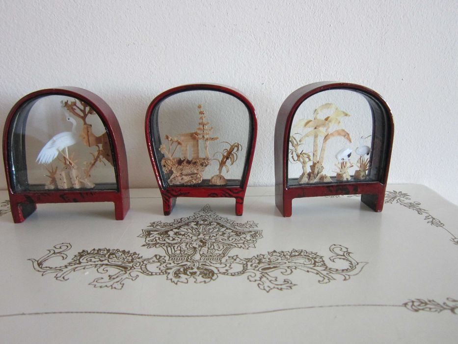 cadou rar Diorama miniaturi pagoda templu cocori 1960 China