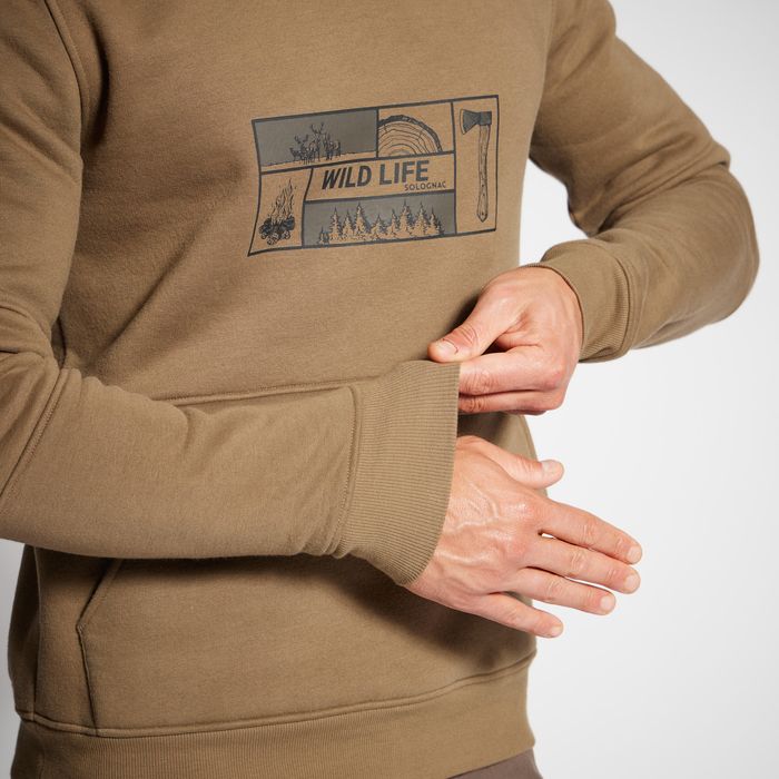 Hanorac cu Glugă 500 Logo Bărbați - LARGE - produs resigilat Decathlon