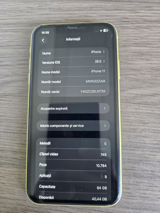 Iphone 11 galben de 64gb