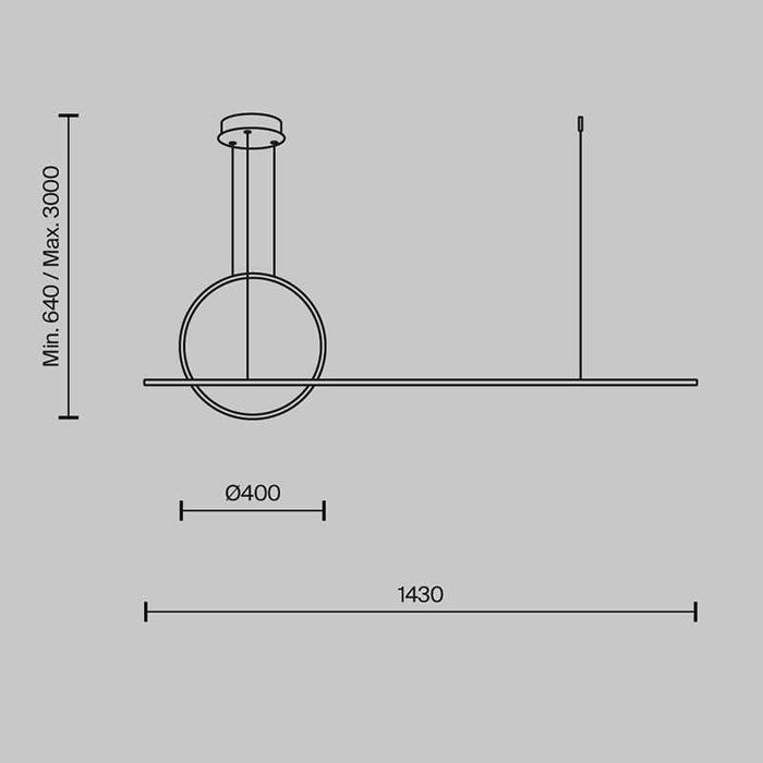 LED Полилей дизайнерски Halo MOD247PL-L49BK