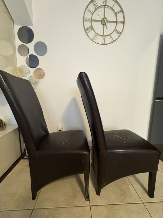 4 scaune tapițate culoare wenge