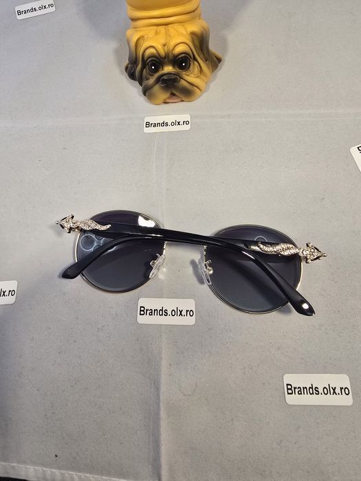 Set Ochelari de soare Cartier Round Black,  made in Italy