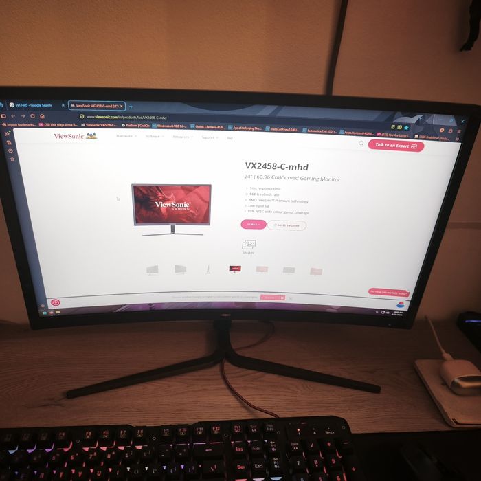 Vând monitor Viewsonic 24" full HD 144hz