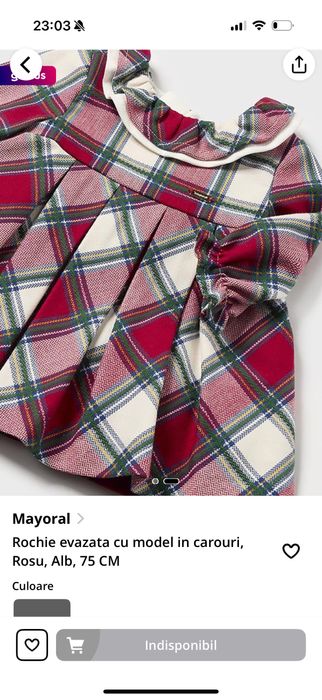 Rochie Mayoral 6-9 luni (74) nepurtata