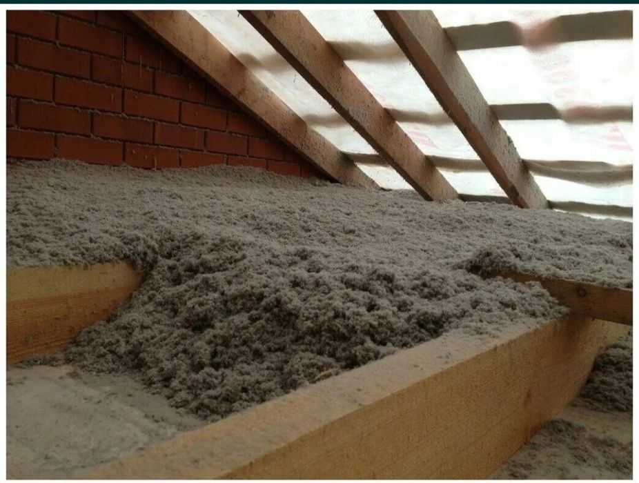 Утепление крышы Эковата