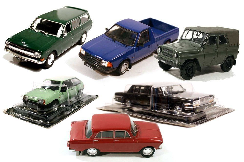 Коллекция моделей машин СССР. Модели - масштаб 1:43