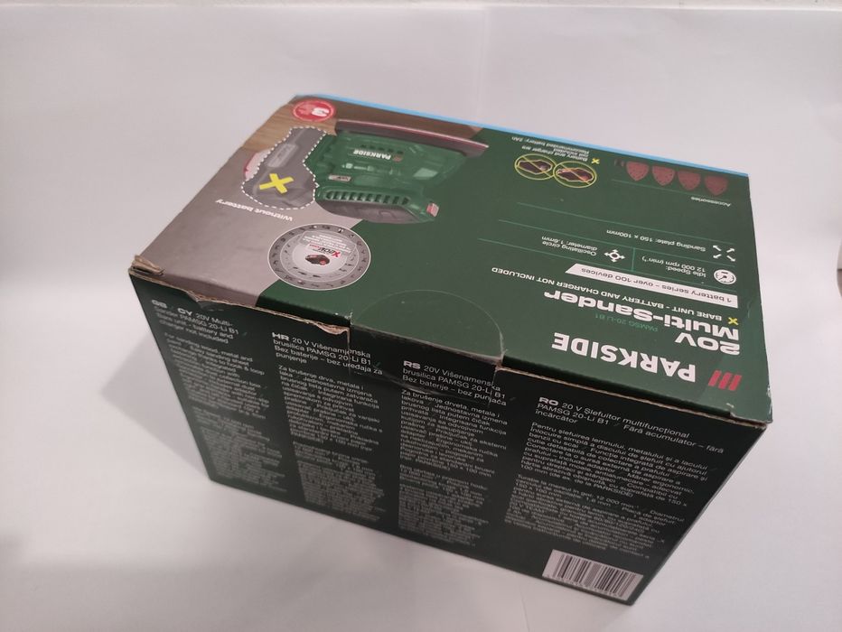 Slefuitor 20 V Parkside pe acumulator cu talpa triunghiulara