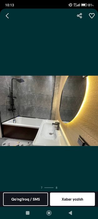 Novza metro bekati yaqinida joylashgan kvartira  3 xonali srochna aren