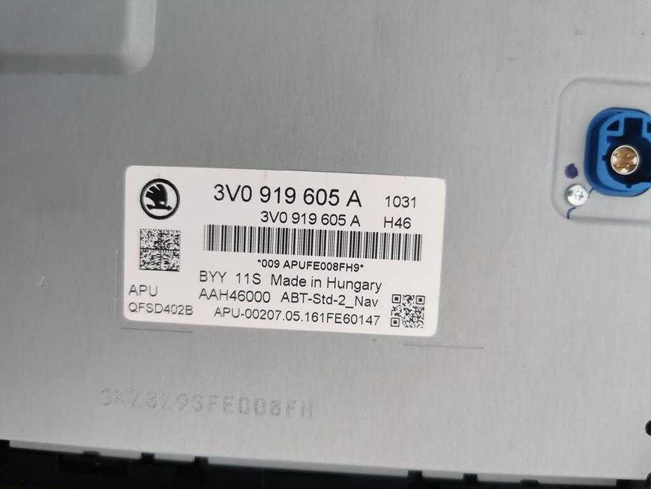 display navigatie skoda superb 3 3v0919605a