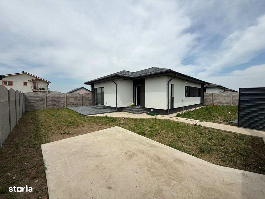 Casa pe parter cu 4 camere , incalzire in pardoseala , teren 400 mp