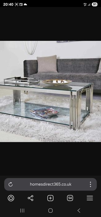 Журнальный стол из нержавейки