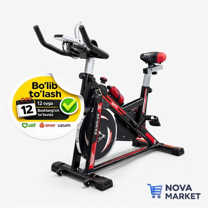 Велотренажёр Spinning Sport для дома

• Прочная металлическая рама — в