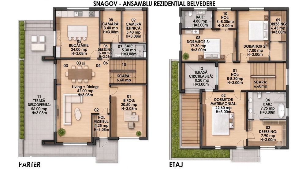 Snagov Belvedere Boutique -Vila AMIRAL  La Gata cu Teren 1.200 mp