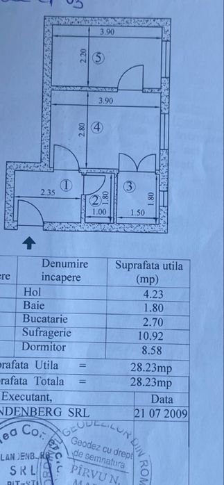 Apartament 2 Camere Piata Trivale  Etaj 1 Pret 40.000Euro
