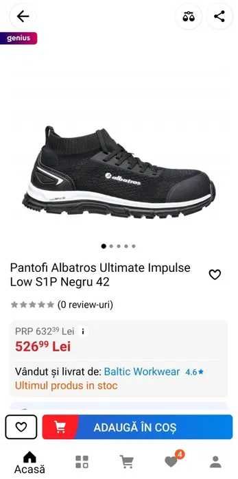 Pantofi sport ALBATROS S1P ESD, gen UVEX marimea 44