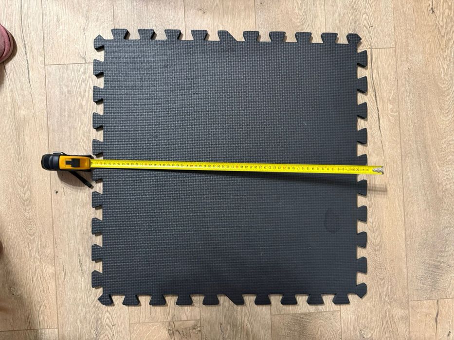 Covor protectie puzzle gri negru