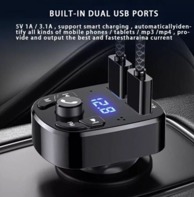 NOU SIGILAT Modulator FM Bluetooth
