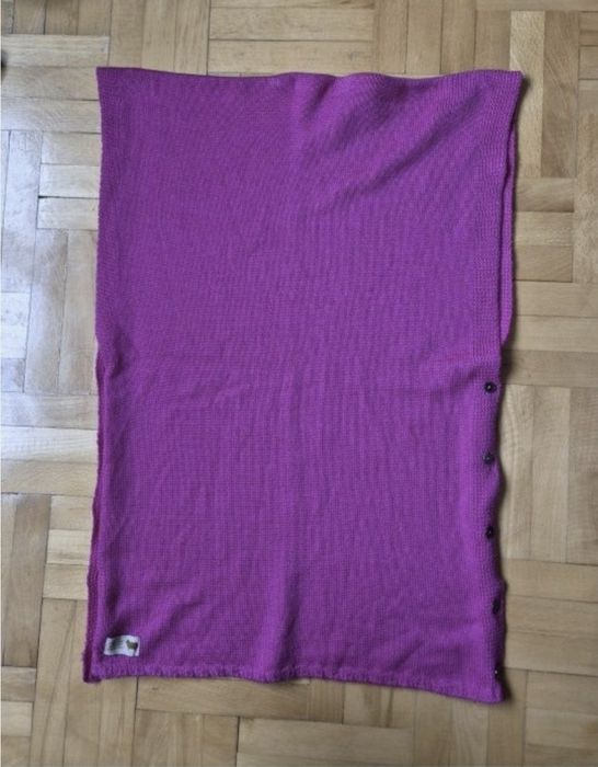 Şal Poncho de lux Pura Lana Italia, Convertibil, Lână Pură