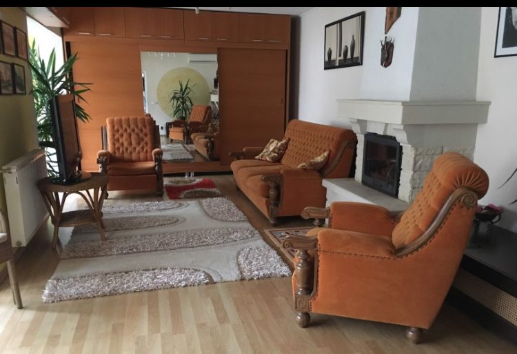 Dressing sifonier pal dormitor sufragerie maro cires cu oglinda