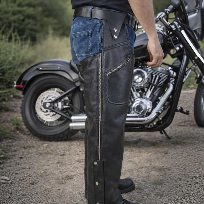 Red Light Мъжки кожени мото гамаши QUICKLOCK Pocket | XL | НОВИ