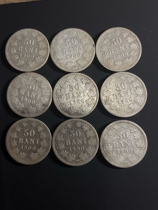 Lot 9 x 50 bani 1900
