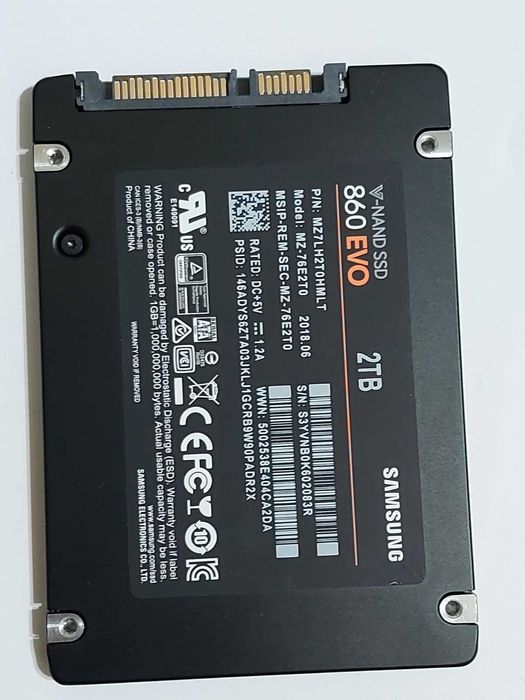 2TB SSD - Samsung 870 QVO, Samsung 860 EVO