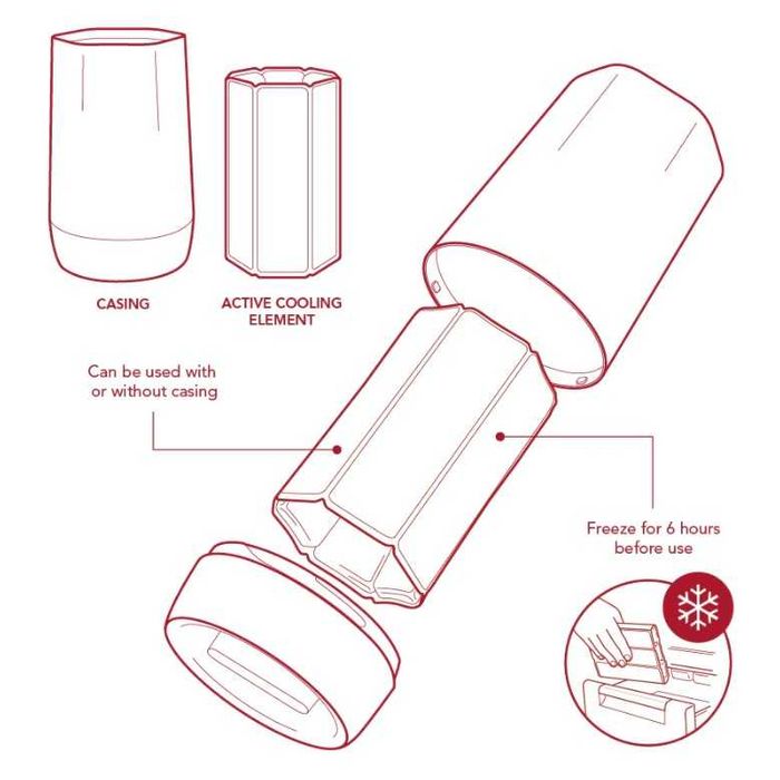 Охладител за вино Vacu Vin - Hexo, Sand