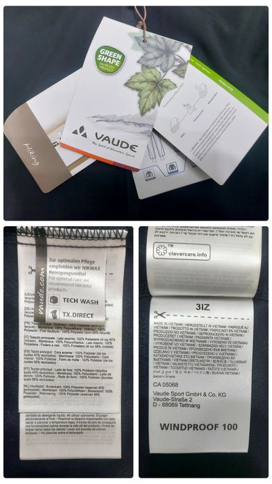 Vesta VAUDE Hurricane III Softshell Green Shape Stretch, Nr. 40 sau M