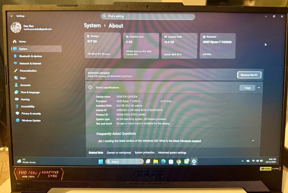 Laptop Gaming Asus TUF A15