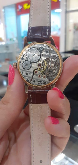 Ceas de colectie Cyma flex, mecanism original elvetian, suflat cu aur