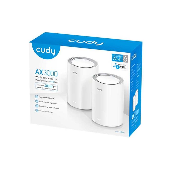 MESH система - Cudy M3000 (2 Pack) - AX3000 2.5Gigabit