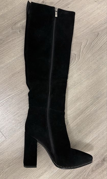 Сапоги зимние замшевые