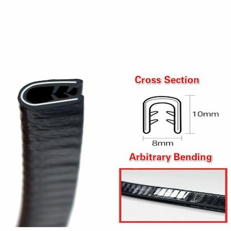 Rolă Cheder Inserție Metalică Negru 5M /Protecție Uși Auto