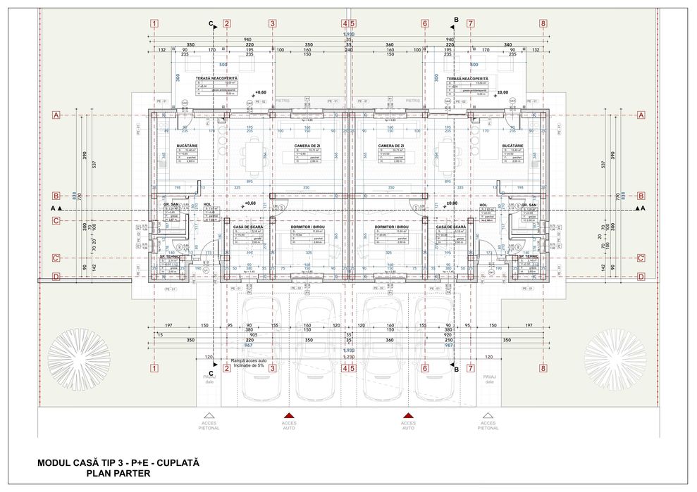Unitate-Duplex (Tip 5) P+E - Clasa energetica A - Family 5