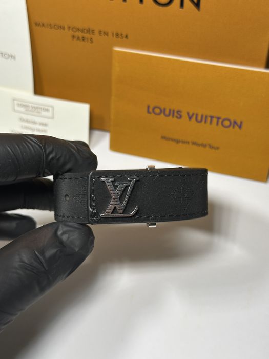 Louis Vuitton Brățară LV Neagră + Set Complet (Cutie, Săculeț, Pungă)