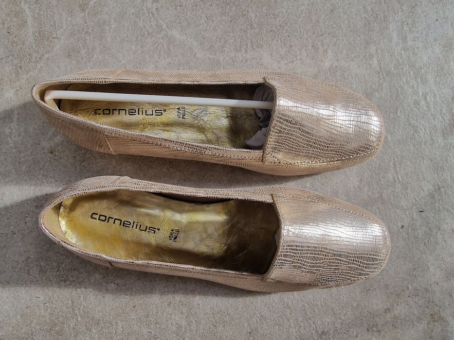Pantofi piele naturala auri Cornelius 39