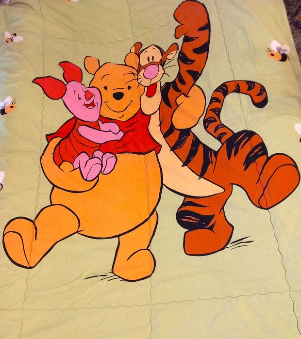 Спален комплект за единично легло с Мечо Пух - 100% памук