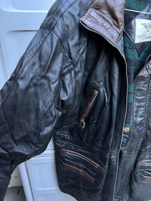 Giorgio Armani Jachetă Piele naturală