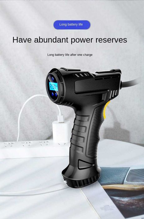 Акумулаторна помпа за гуми STELS RS-90 – 120W, LCD, 2000 mAh
