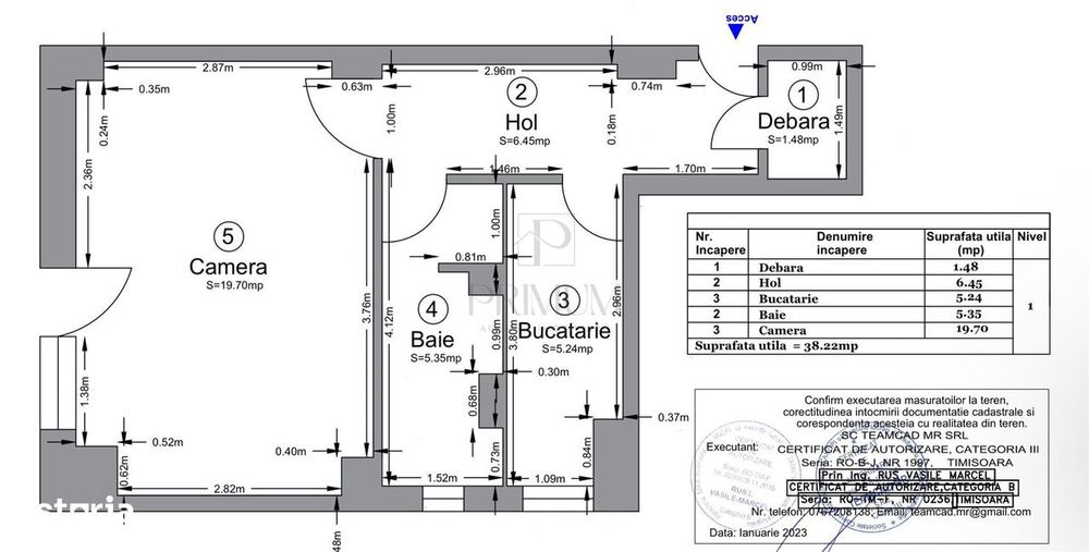Soarelui - 1 Camera - Etaj 1 - Decomandat - Spatios -  Renovat - Lft