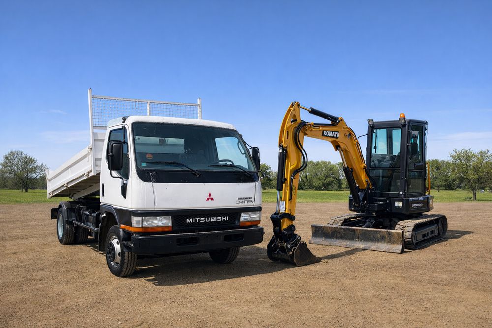 Execut lucrari miniexcavator 2t ideal oentru spatii inguste