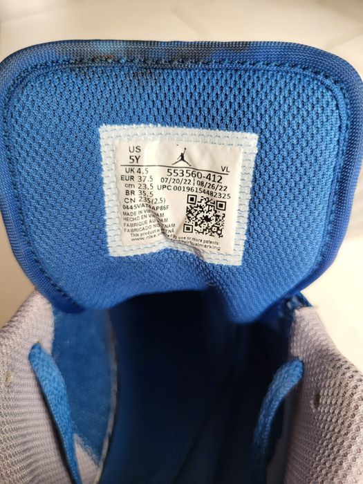 Sneakers Jordan  Air 1 Low True Blue,  măr. 37,5 EU,  250 RON