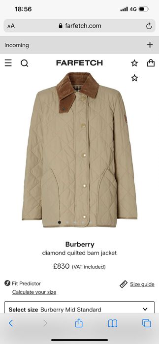 Geaca Burberry crem